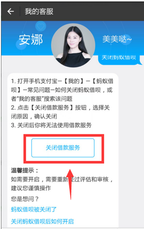蚂蚁借呗为什么关闭了