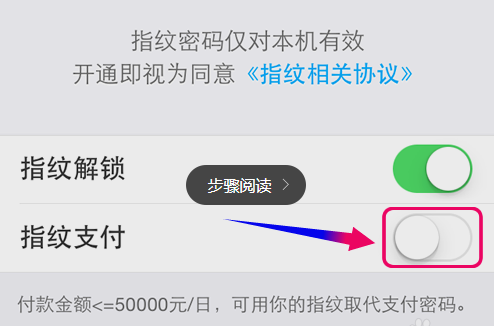 支付宝指纹