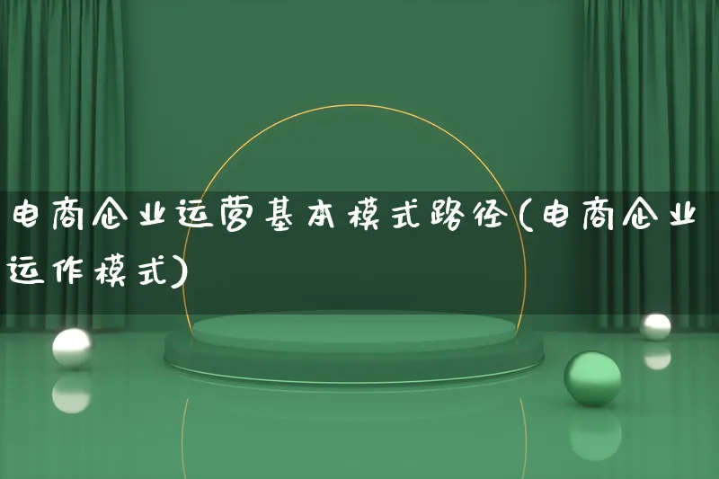 电商企业运营基本模式路径(电商企业运作模式)_https://www.qujiang-marathon.com_运营技巧_第1张