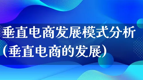 垂直电商发展模式分析(垂直电商的发展)_https://www.qujiang-marathon.com_运营技巧_第1张