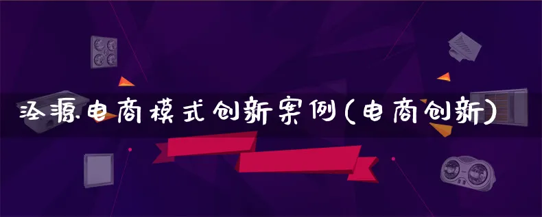 泾源电商模式创新案例(电商创新)_https://www.qujiang-marathon.com_运营技巧_第1张