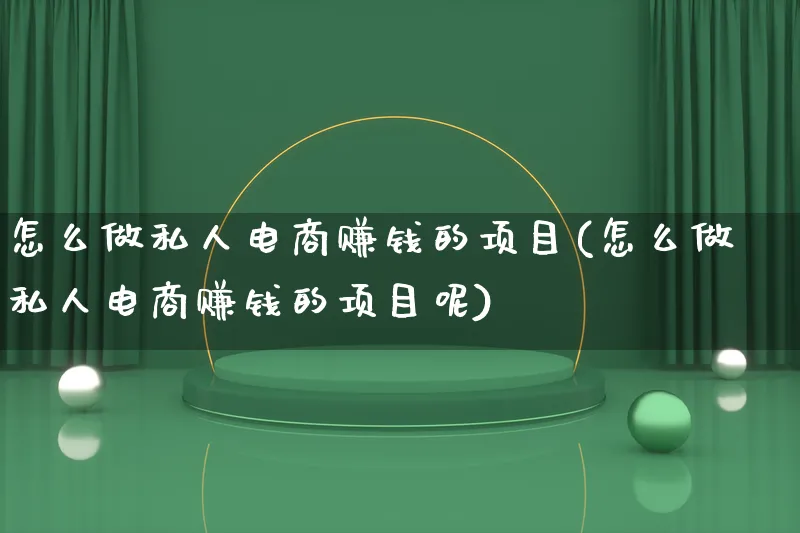 怎么做私人电商赚钱的项目(怎么做私人电商赚钱的项目呢)_https://www.qujiang-marathon.com_电商资讯_第1张