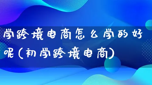 学跨境电商怎么学的好呢(初学跨境电商)_https://www.qujiang-marathon.com_电商资讯_第1张