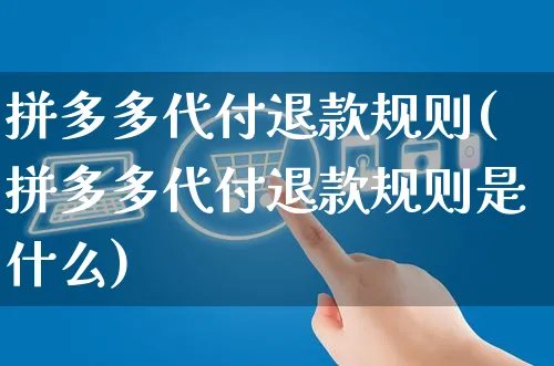 拼多多代付退款规则(拼多多代付退款规则是什么)_https://www.czttao.com_拼多多电商_第1张