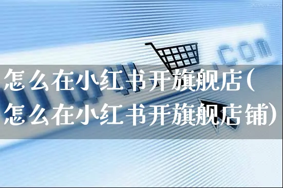 怎么在小红书开旗舰店(怎么在小红书开旗舰店铺)_https://www.czttao.com_小红书_第1张