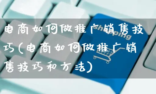 电商如何做推广销售技巧(电商如何做推广销售技巧和方法)_https://www.czttao.com_开店技巧_第1张