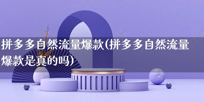 拼多多自然流量爆款(拼多多自然流量爆款是真的吗)_https://www.czttao.com_拼多多电商_第1张