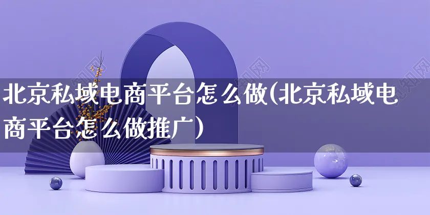 北京私域电商平台怎么做(北京私域电商平台怎么做推广)_https://www.czttao.com_京东电商_第1张