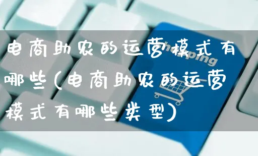 电商助农的运营模式有哪些(电商助农的运营模式有哪些类型)_https://www.czttao.com_电商问答_第1张