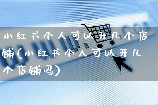 小红书个人可以开几个店铺(小红书个人可以开几个店铺吗)_https://www.czttao.com_小红书_第1张