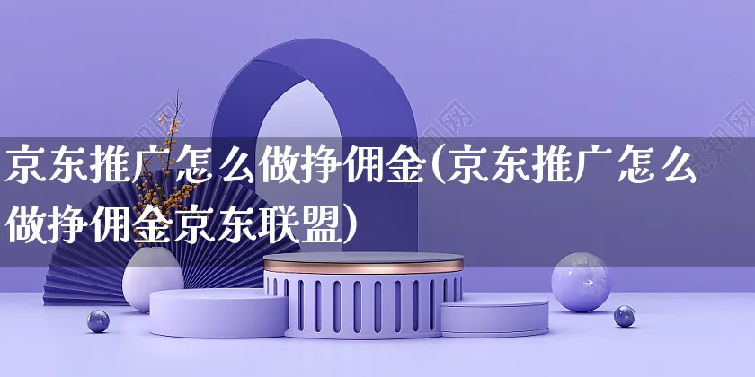 京东推广怎么做挣佣金(京东推广怎么做挣佣金京东联盟)_https://www.czttao.com_京东电商_第1张