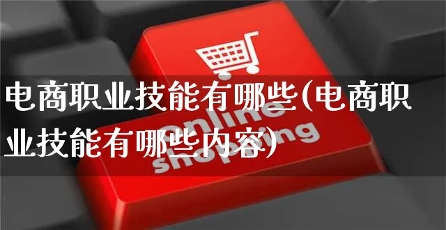 电商职业技能有哪些(电商职业技能有哪些内容)_https://www.czttao.com_开店技巧_第1张