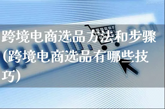 跨境电商选品方法和步骤(跨境电商选品有哪些技巧)_https://www.czttao.com_京东电商_第1张