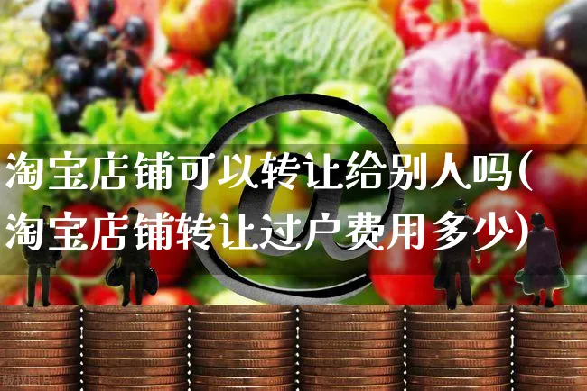 淘宝店铺可以转让给别人吗(淘宝店铺转让过户费用多少)_https://www.czttao.com_店铺装修_第1张