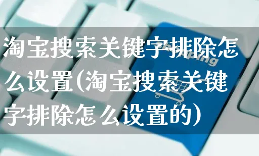 淘宝搜索关键字排除怎么设置(淘宝搜索关键字排除怎么设置的)_https://www.czttao.com_店铺装修_第1张