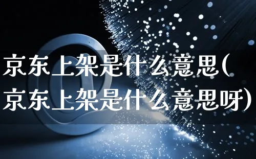 京东上架是什么意思(京东上架是什么意思呀)_https://www.czttao.com_开店技巧_第1张