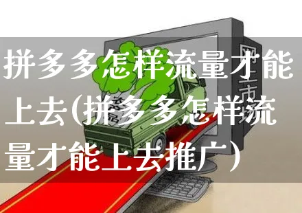 拼多多怎样流量才能上去(拼多多怎样流量才能上去推广)_https://www.czttao.com_京东电商_第1张