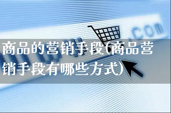 商品的营销手段(商品营销手段有哪些方式)_https://www.czttao.com_京东电商_第1张