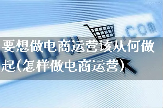 要想做电商运营该从何做起(怎样做电商运营)_https://www.czttao.com_京东电商_第1张