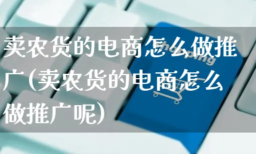 卖农货的电商怎么做推广(卖农货的电商怎么做推广呢)_https://www.czttao.com_亚马逊电商_第1张