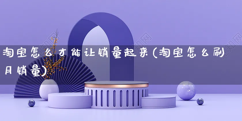 淘宝怎么才能让销量起来(淘宝怎么刷月销量)_https://www.czttao.com_电商问答_第1张